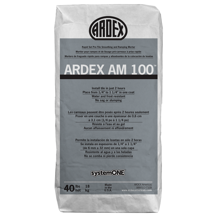 ARDEX AM 100™
Pre-Tile Ramping and Smoothing Mortar