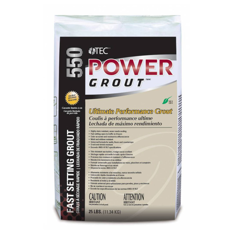 TEC Power Grout 550 #912 Light Cool Gray 10 lbs. Tec Power Grout