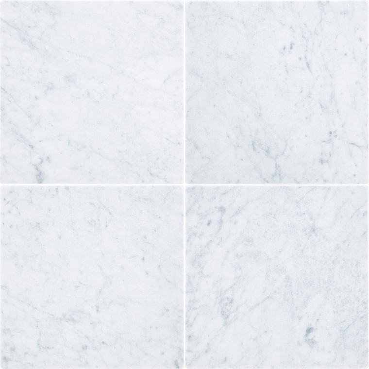 Italian White Carrara Marble 12x12 Tumbled