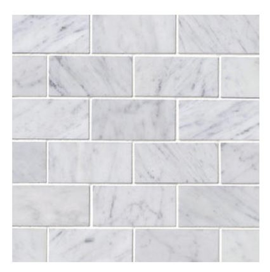 Carrara Honed 3x6 Marble Tiles