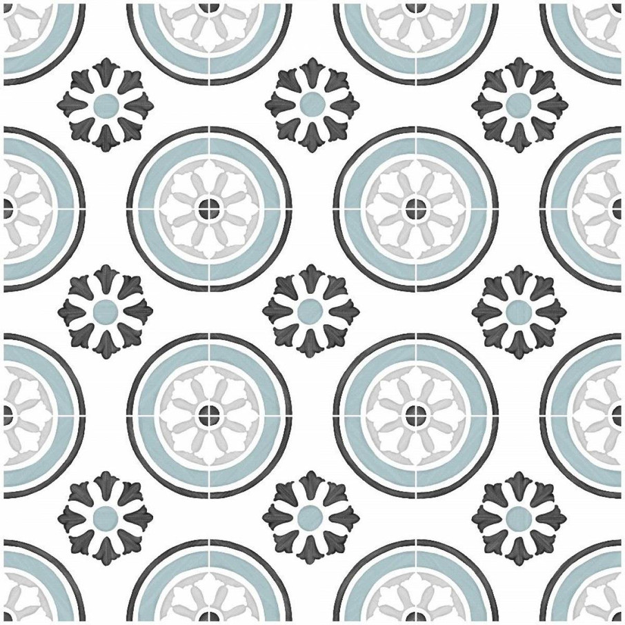 Tanger Blue Dhalia 5"x5" Porcelain Tiles