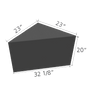 wedi Shower Corner Bench
23 in. x 23 in. (sides) x 20 in.
1 pc
073784101