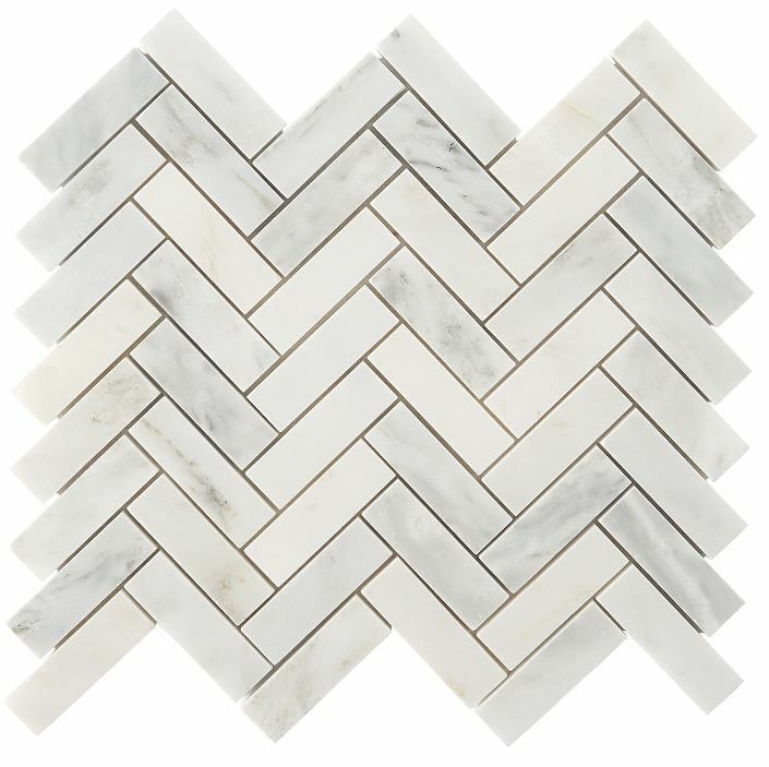 Marble Herringbone Mosaics