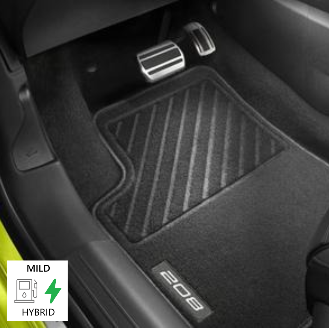 Genuine Peugeot 208 - Set of Needle-pile Carpet Floor Mats For Mild Hybrid Versions
