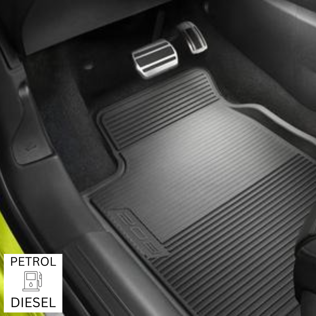 Genuine Peugeot 208 - Set of Rubber Floor Mats For Petrol/Diesel Engines