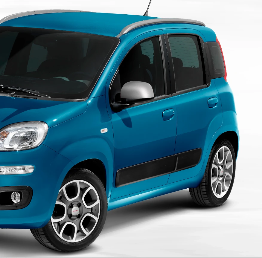 Right Side (Driver's) Door Mirror Assembly For 2009-2012 Fiat Panda - Black, Manual Cable Adjust