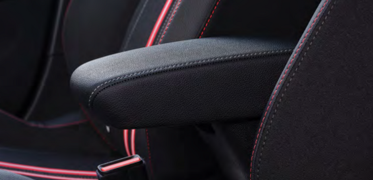 Adjustable in length armrest with storage for Opel Corsa F (2019>)