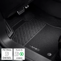 Genuine DS Automobiles N°4 - Set of Front & Rear Needle-pile Carpet Floor Mats For Plug In Hybrid/ Petrol/ Diesel Versions