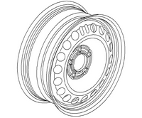 Genuine Vauxhall Astra J - 16" 5 Bolt Steel Wheel For J60 Brake System