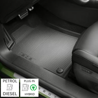 Genuine Peugeot 308 Estate - Set of Shaped Rubber Floor Mats For Petrol/Diesel/Plug In Hybrid Versions