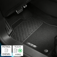 Genuine Peugeot 408 - Set of Needle-pile Carpet Floor Mats For Plug In Hybrid/ Petrol/ Diesel Versions