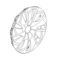 Vauxhall Astra K 16" Steel Wheel Cover 9-spoke design silver