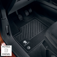 Genuine Peugeot Rifter - Set Of Front & Rear Needle-pile Carpet Floor Mats