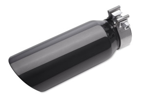 Exhaust Tip – Black Chrome - 3.0L Diesel Dual Wall Angle Cut Exhaust Tip No Logo Exhaust Tip – Black Chrome - 3.0L Diesel Dual Wall Angle Cut Exhaust Tip No Logo