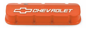 Aluminum Competition Design Valve Covers - Orange Powder-Coat Aluminum Competition Design Valve Covers - Orange Powder-Coat