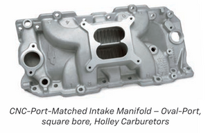 CNC-Port-Matched Intake Manifold – Oval-Port Square Bore Holley Carburetors CNC-Port-Matched Intake Manifold – Oval-Port Square Bore Holley Carburetors