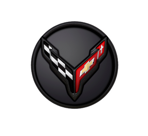Corvette - Centre Cap in Carbon Flash with Crossed Flags Logo
