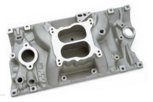 Small Block Engine Intake Manifold – Vortec Head Design (Dual-Pattern Carb Mount)