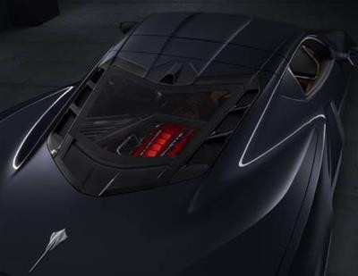 Corvette Stingray & Z06 6.2L Engine Cover in Edge Red
