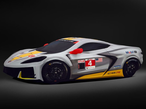 Corvette - Premium Indoor Car Cover in Gray with Fully Rendered Corvette C8.R