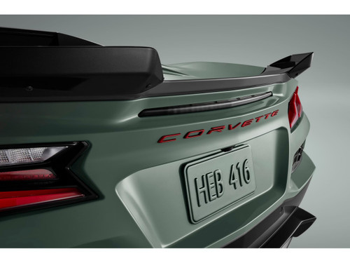 Corvette Z06/E-Ray Edge Red Corvette Script Emblem