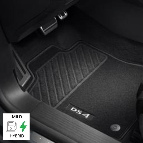 Genuine DS Automobiles DS4 (2021-Now) - Set of Needle-Pile Carpet Floor Mats For Mild Hybrid Versions