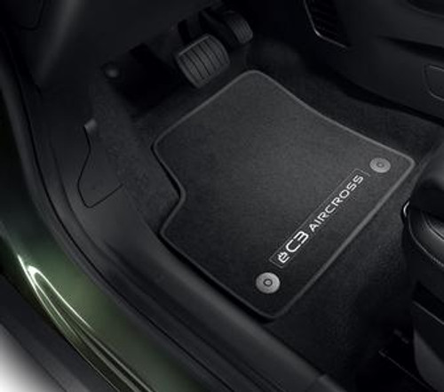 Genuine Citroen C3 Aircross 2nd Gen (Electric) - Set of Velour Carpet Mats For Electric Versions Genuine Citroen C3 Aircross 2nd Gen (Electric) - Set of Velour Carpet Mats For Electric Versions