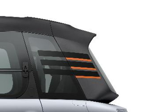 Genuine Citroen AMI - Rear Quarter Panel Stickers Black & Orange Strips