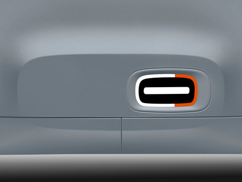 Genuine Citroen AMI -  White & Orange Gel Stickers For Doors Genuine Citroen AMI -  White & Orange Gel Stickers For Doors