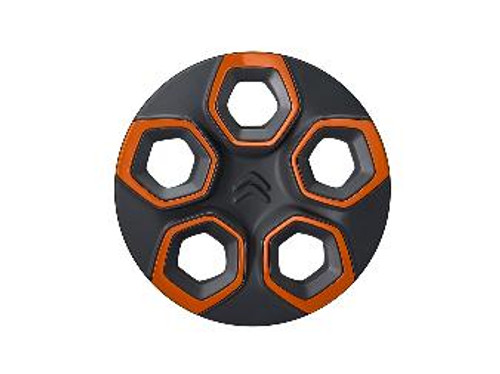 Genuine Citroen AMI - Set Of 4 Orange 14 Inch Wheel Trims Genuine Citroen AMI - Set Of 4 Orange 14 Inch Wheel Trims