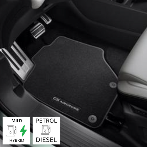 Genuine Citroen C5 Aircross 2nd Gen (2025+) - Set of Velour Carpet Floor Mats For Mild Hybrid/ Petrol/ Diesel Versions