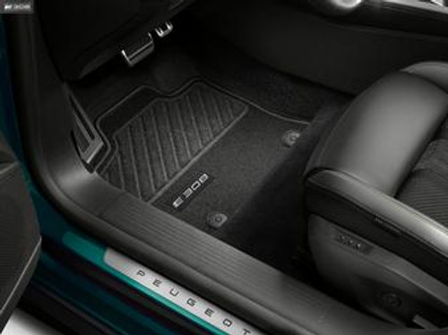 Genuine Peugeot e308 Hatchback (2025+) - Set of Front & Rear Dilour Carpet Floor Mats For Electric Versions Genuine Peugeot e308 Hatchback (2025+) - Set of Front & Rear Dilour Carpet Floor Mats For Electric Versions