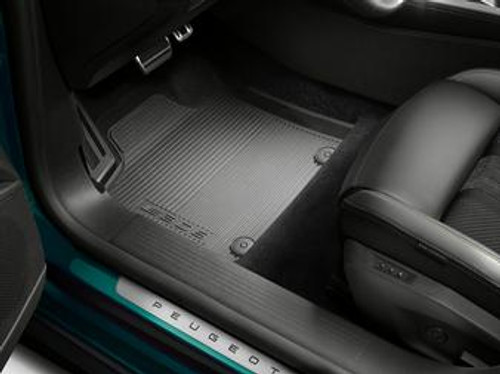 Genuine Peugeot e308 Hatchback (2025+) - Set of Shaped Front & Rear Rubber Floor Mats For Electric Versions Genuine Peugeot e308 Hatchback (2025+) - Set of Shaped Front & Rear Rubber Floor Mats For Electric Versions
