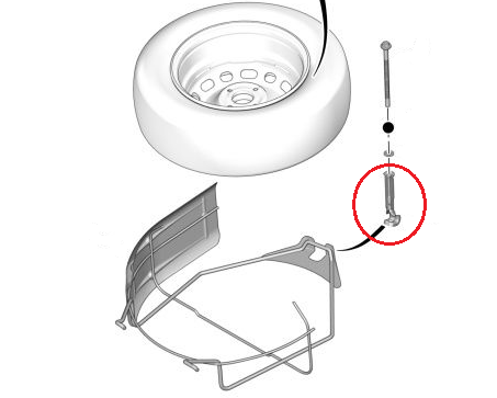 Spare Wheel Carrier Support Hook
