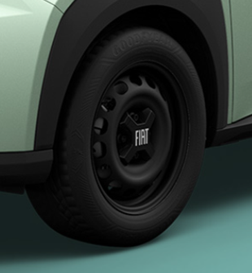 Genuine Fiat Grande Panda (2024-Present) - 16" Steel Wheel Black Rim