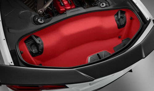 Corvette ZR1/ ZR1 X Coupe - Rear Trunk Sueded Microfiber Trim Panel Kit in Adrenaline Red