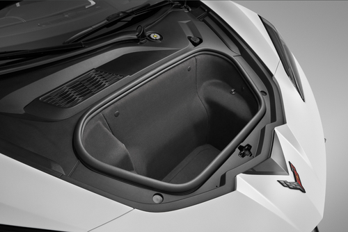 Corvette - Front and Rear Trunk Sueded Microfiber Trim Panel Kit in Jet Black (For Convertible Version)