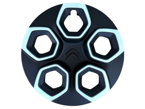 Genuine Citroen AMI - Black And White Wheel Trim