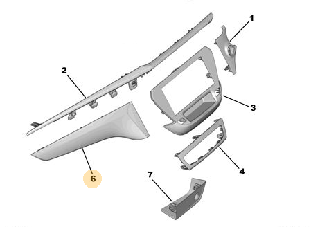 Genuine Vauxhall Corsa F (2019-2023) - 'Silent Black' Dashboard Trim