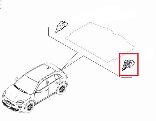 Genuine Fiat 600 - Passenger Side Floating Boot Floor Bracket