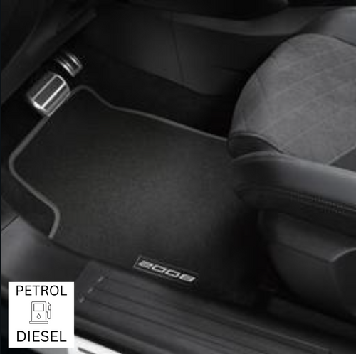Genuine Peugeot 2008 - Set Of Front & Rear Velour Carpet Floor Mats For Petrol/Diesel Versions