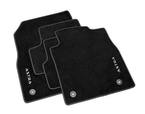 Astra J (2010-) Jet Black Velour Tailored Carpet Floor Mats (4)