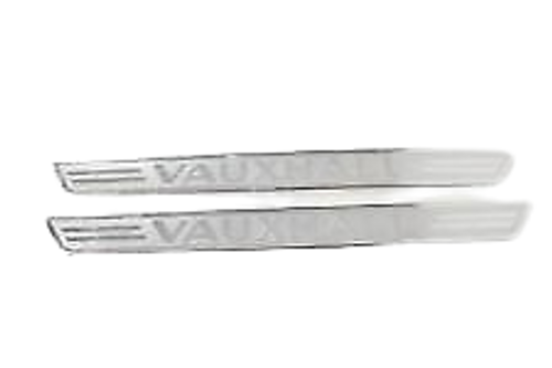 Vauxhall Door Sill Protectors Mouldings Silver  -13267114