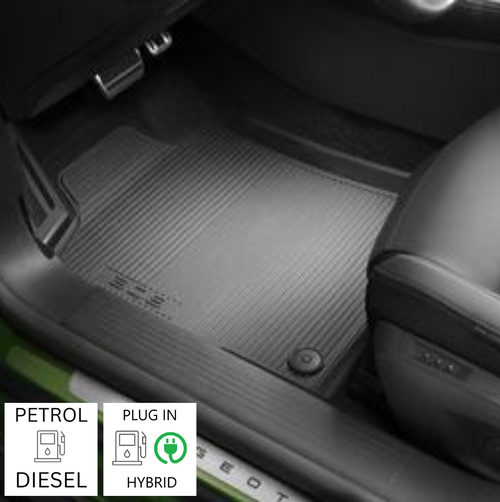 Genuine Peugeot 308 Estate - Set of Shaped Rubber Floor Mats For Petrol/Diesel/Plug In Hybrid Versions