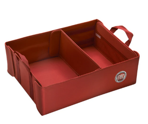 FIAT 500L CARGO LUGGAGE COMPARTMENT BAG TOTE BOX ORGANISER WITH LOGO - RED