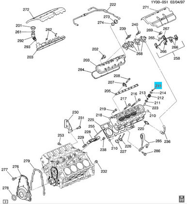 LS1 LS6 Key, Valve Stem -10166345