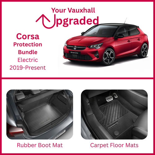 Genuine Vauxhall Corsa Internal Protection Bundle - Carpet Mats & Boot Tray For Electric Corsa