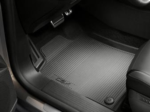 SET OF SHAPED RUBBER FLOOR MATS. FRONT AND REAR