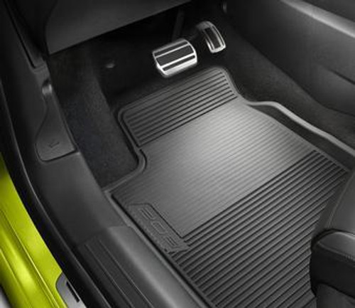 PEUGEOT SET OF SHAPED RUBBER FLOOR MATS. FRONT AND REAR