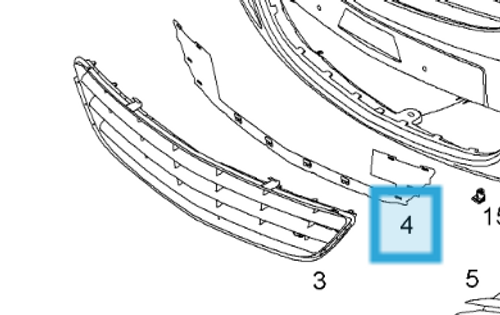 VAUXHALL CORSA Cover deflector radiator GRILLE